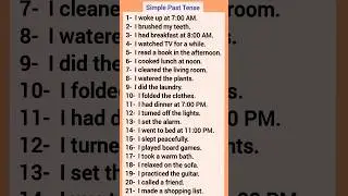 Simple Past Tense 
