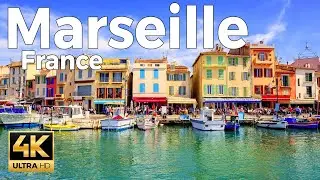 Marseille, France Walking Tour (4k Ultra HD 60fps) – With Captions
