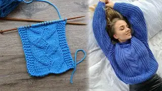 Flat double braid with knitting needles 🍫