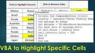 VBA  to Highlight Cells containing Specific Text - Excel VBA Example by Exceldestination