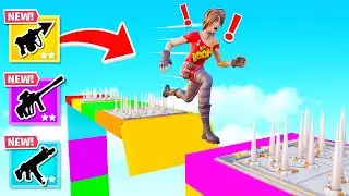 RAINBOW SPEED DEATHRUN for LOOT in FORTNITE!