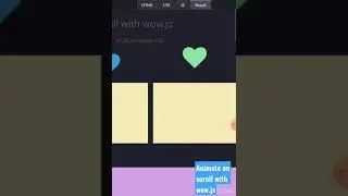 Animate on Scroll wow.js using html,CSS& javascript 