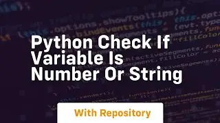 python check if variable is number or string