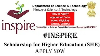 INSPIRE Scholarship 2021 for Class 12th, Bsc, Msc/MS, full details | DST Inspire Scholarship