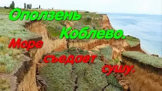 Оползень в Коблево. Море забирает землю! 