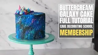 How to make Galaxy Cake  [ Cake Decorating For Beginners ]