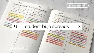 4 Minimalist Bullet Journal Spreads For High School Students | Simple + Practical!