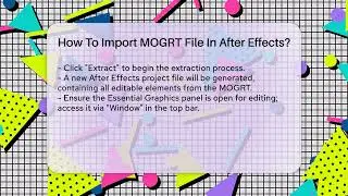 How To Import MOGRT File In After Effects? - The Animation Reel