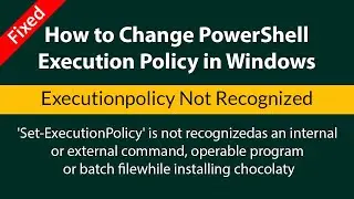 ExecutionPolicy script is not recognized as an internal or external command ✅ Fixed