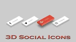 CSS hover effects 2018 | 3d social media icons | icon hover effects css | css isometric design