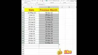 Excel Trick - 139 | Find Previous Month by a Date 