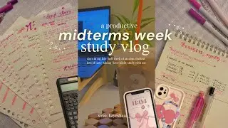 shs diaries s1: ep 14 | a PRODUCTIVE study vlog 📚| midterm exams szn | late-night studying | ph🇵🇭