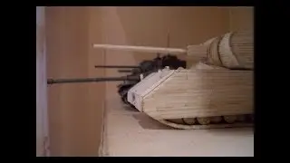 ТАНК  MAUS из спичек сборка