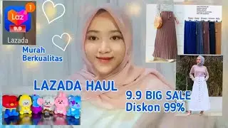 LAZADA HAUL Review rok plisket, Boneka BT21, Info LAZADA BIG SALE Diskon Sampai 99%