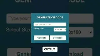QR Code Generator Using JavaScript | QR Code Generator