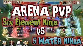 Six Path Ninja VS 5 Water Ninja - Ninja God War Mobile