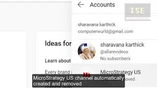 Microstrategy US Channel removed - switch account youtube