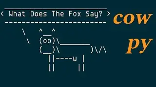cowpy, Cowsay in Python 2 and 3