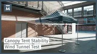 Canopy tent stability test in the WIND TUNNEL | Mastertent®