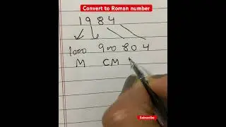 Convert to roman number
