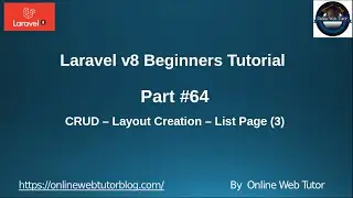 Learn Laravel 8 Beginners Tutorial #64 CRUD Application in Laravel - Layout Creation - List Page (3)