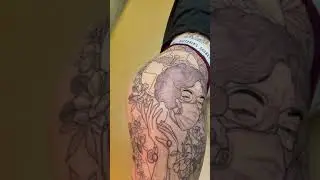 Beautiful tattoo on thigh