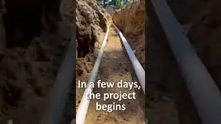 Digging a Big Trench for Electrical Conduit 