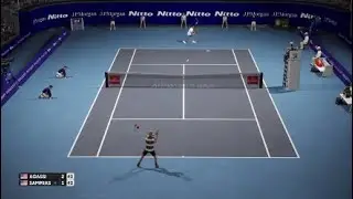 Agassi vs Sampras show AO International Tennis gameplay