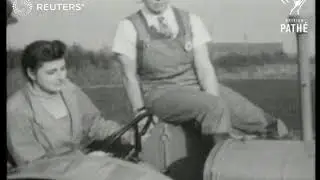 INDUSTRY: Land girls get busy on the farm (1939)