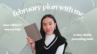 chatty february 2022 plan with me | minimalist bullet journal setup & how i use my spreads