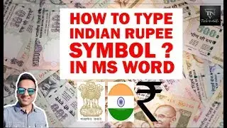 How to Type Indian Rupee Symbol in MS Word.
