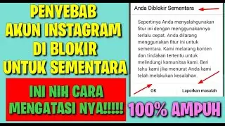 Penyebab Dan Cara Mengatasi Instagram Di Blokir Sementara | Penjelasan Terlengkap!!