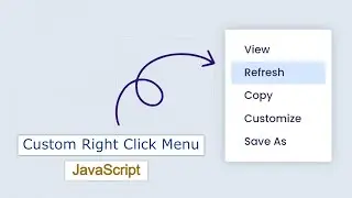 Custom Right Click Context Menu in JavaScript | JavaScript Context Menu