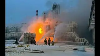 В Краснодарском крае горит НПЗ .