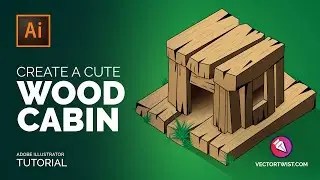 Create a Cute Isometric Wood Cabin in Illustrator