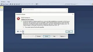 How to fix Could not open a connection to SQL Server