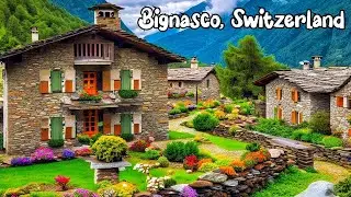 Bignasco, Switzerland walking tour 4K - A unique charming Swiss village in Maggia valley