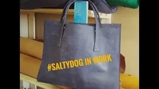 Кожаная сумка с подкладкой и окантовкой. 2 Часть. Leather bag hand made