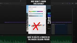 How to Delete a Swatch in the MacOS Colour Picker - Why Didn't I Know This Before???