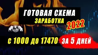 Готовая схема заработка на бинарных опционах 2022. С 1000 до 17470 за 5 дней