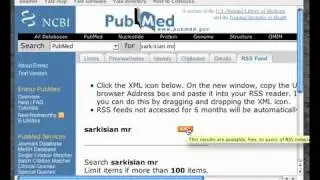 RSS Feed from PubMed search