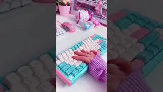 unboxing a pink + blue keeb for my setup ♡ dustsilver milkshake keyboard