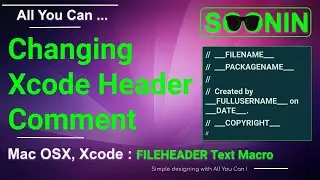 Mac OSX, Xcode   Changing Xcode Header Comment FILEHEADER Text Macro