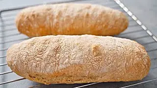 Fast PERFECT CIABATTA without kneading! Delicious and easy bread recipe!