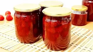 Delicious STRAWBERRIES for WINTER 🍓 THICK syrup WHOLE berries all over the jar! ROYAL strawberry jam
