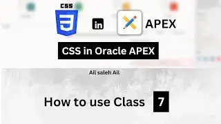 CSS in Oracle APEX : How to use Class  ( With English Subtitles )