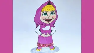 Как нарисовать Машу из Маши и Медведя