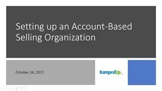 Setting up an Account Based Selling Organization