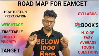 How to get 1000 Below rank in Eamcet 2025|Road map for Eamcet 2025|eamcet 📕 books syllabus weightage