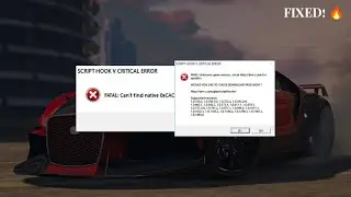How to Fix All Script Hook V Critical Errors!